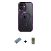 MARSİLYAN™- iPhone 12 Kılıf Yadigar Klasik Özel Seri - Siyah Joko Magic 5D Hayalet Cam + Shine Kamera Lens Koruma Cam - MI