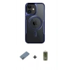 MARSİLYAN™- iPhone 12 Kılıf Yadigar Klasik Özel Seri - Siyah Joko Magic 5D Hayalet Cam + Shine Kamera Lens Koruma Cam - SABE