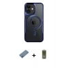 MARSİLYAN™- iPhone 12 Kılıf Yadigar Klasik Özel Seri - Siyah Joko Magic 5D Hayalet Cam + Shine Kamera Lens Koruma Cam - MI