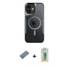 MARSİLYAN™- iPhone 12 Kılıf Yadigar Klasik Özel Seri - Siyah Polymer Nano Ekran Koruyucu + Shine Kamera Lens Koruma Cam - GS
