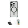 MARSİLYAN™- iPhone 12 Kılıf Yadigar Klasik Özel Seri - Siyah Polymer Nano Ekran Koruyucu + Kamera Lens Koruma Cam - SF