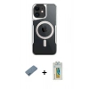 MARSİLYAN™- iPhone 12 Kılıf Yadigar Klasik Özel Seri - Siyah Polymer Nano Ekran Koruyucu + Shine Kamera Lens Koruma Cam - MI