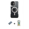MARSİLYAN™- iPhone 12 Kılıf Yadigar Klasik Özel Seri - Siyah Polymer Nano Ekran Koruyucu + Shine Kamera Lens Koruma Cam - GI