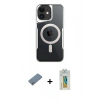 MARSİLYAN™- iPhone 12 Kılıf Yadigar Klasik Özel Seri - Siyah Polymer Nano Ekran Koruyucu + Shine Kamera Lens Koruma Cam - GS