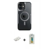 MARSİLYAN™- iPhone 12 Kılıf Yadigar Klasik Özel Seri - Siyah Polymer Nano Ekran Koruyucu + Renkli Kamera Lens Koruma Cam - YL