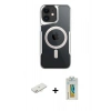 MARSİLYAN™- iPhone 12 Kılıf Yadigar Klasik Özel Seri - Siyah Polymer Nano Ekran Koruyucu + Renkli Kamera Lens Koruma Cam - YL