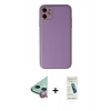 MARSİLYAN™- iPhone 12 Kılıf Yadigar Klasik - Şeffaf Pasifik Cam Ekran Koruyucu + Raze Metal Kamera Lens - KI