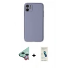 MARSİLYAN™- iPhone 12 Kılıf Yadigar Klasik - Şeffaf Pasifik Cam Ekran Koruyucu + Raze Metal Kamera Lens - KI