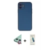 MARSİLYAN™- iPhone 12 Kılıf Yadigar Klasik - Şeffaf Pasifik Cam Ekran Koruyucu + Raze Metal Kamera Lens - KI