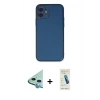 MARSİLYAN™- iPhone 12 Kılıf Yadigar Klasik - Şeffaf Pasifik Cam Ekran Koruyucu + Raze Metal Kamera Lens - MI