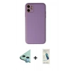 MARSİLYAN™- iPhone 12 Kılıf Yadigar Klasik - Şeffaf Pasifik Cam Ekran Koruyucu + Raze Metal Kamera Lens - MI