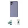 MARSİLYAN™- iPhone 12 Kılıf Yadigar Klasik - Şeffaf Pasifik Cam Ekran Koruyucu + Raze Metal Kamera Lens - MI