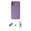 MARSİLYAN™- iPhone 12 Kılıf Yadigar Klasik - Şeffaf Pasifik Cam Ekran Koruyucu + Metal Kamera Lens Koruma Cam - KI