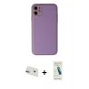 MARSİLYAN™- iPhone 12 Kılıf Yadigar Klasik - Şeffaf Pasifik Cam Ekran Koruyucu + Rainbow Kamera Lens Koruma Cam - MR