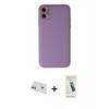 MARSİLYAN™- iPhone 12 Kılıf Yadigar Klasik - Şeffaf Pasifik Cam Ekran Koruyucu + Rainbow Kamera Lens Koruma Cam - YL