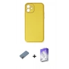 MARSİLYAN™- iPhone 12 Kılıf Yadigar Klasik - Siyah Bilvis 5in1 3D Magic Cam Ekran Koruyucu + Shine Kamera Lens Koruma Cam - GI