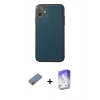MARSİLYAN™- iPhone 12 Kılıf Yadigar Klasik - Siyah Bilvis 5in1 3D Magic Cam Ekran Koruyucu + Gold Shine Kamera Lens Koruma Cam
