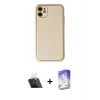 MARSİLYAN™- iPhone 12 Kılıf Yadigar Klasik - Siyah Bilvis 5in1 3D Magic Cam Ekran Koruyucu + Kamera Lens Koruma Cam - SF