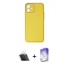 MARSİLYAN™- iPhone 12 Kılıf Yadigar Klasik - Siyah Bilvis 5in1 3D Magic Cam Ekran Koruyucu + Kamera Lens Koruma Cam - SF