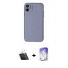 MARSİLYAN™- iPhone 12 Kılıf Yadigar Klasik - Siyah Bilvis 5in1 3D Magic Cam Ekran Koruyucu + Kamera Lens Koruma Cam - SF