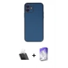 MARSİLYAN™- iPhone 12 Kılıf Yadigar Klasik - Siyah Bilvis 5in1 3D Magic Cam Ekran Koruyucu + Kamera Lens Koruma Cam - SF
