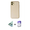 MARSİLYAN™- iPhone 12 Kılıf Yadigar Klasik - Siyah Bilvis 5in1 3D Magic Cam Ekran Koruyucu + Raze Metal Kamera Lens - MI