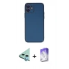 MARSİLYAN™- iPhone 12 Kılıf Yadigar Klasik - Siyah Bilvis 5in1 3D Magic Cam Ekran Koruyucu + Raze Metal Kamera Lens - MI