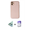 MARSİLYAN™- iPhone 12 Kılıf Yadigar Klasik - Siyah Bilvis 5in1 3D Magic Cam Ekran Koruyucu + Raze Metal Kamera Lens - MI