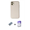 MARSİLYAN™- iPhone 12 Kılıf Yadigar Klasik - Siyah Bilvis 5in1 3D Magic Cam Ekran Koruyucu + Metal Kamera Lens Koruma Cam - AKYL