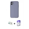 MARSİLYAN™- iPhone 12 Kılıf Yadigar Klasik - Siyah Bilvis 5in1 3D Magic Cam Ekran Koruyucu + Rainbow Kamera Lens Koruma Cam - YL