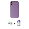 MARSİLYAN™- iPhone 12 Kılıf Yadigar Klasik - Siyah Bilvis 5in1 3D Magic Cam Ekran Koruyucu + Rainbow Kamera Lens Koruma Cam - YL