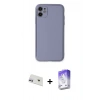 MARSİLYAN™- iPhone 12 Kılıf Yadigar Klasik - Siyah Bilvis 5in1 3D Magic Cam Ekran Koruyucu + Rainbow Kamera Lens Koruma Cam - MR