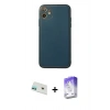 MARSİLYAN™- iPhone 12 Kılıf Yadigar Klasik - Siyah Bilvis 5in1 3D Magic Cam Ekran Koruyucu + Rainbow Kamera Lens Koruma Cam - YL