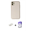 MARSİLYAN™- iPhone 12 Kılıf Yadigar Klasik - Siyah Bilvis 5in1 3D Magic Cam Ekran Koruyucu + Renkli Kamera Lens Koruma Cam - SI