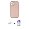 MARSİLYAN™- iPhone 12 Kılıf Yadigar Klasik - Siyah Bilvis 5in1 3D Magic Cam Ekran Koruyucu + Renkli Kamera Lens Koruma Cam - SI