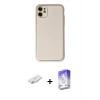 MARSİLYAN™- iPhone 12 Kılıf Yadigar Klasik - Siyah Bilvis 5in1 3D Magic Cam Ekran Koruyucu + Renkli Kamera Lens Koruma Cam - SI