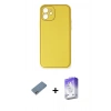 MARSİLYAN™- iPhone 12 Kılıf Yadigar Klasik - Siyah Bilvis 5in1 3D Magic Cam Ekran Koruyucu + Shine Kamera Lens Koruma Cam - GS