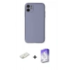 MARSİLYAN™- iPhone 12 Kılıf Yadigar Klasik - Siyah Bilvis 5in1 3D Magic Cam Ekran Koruyucu + Turuncu Renkli Kamera Lens Koruma Cam