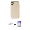 MARSİLYAN™- iPhone 12 Kılıf Yadigar Klasik - Siyah Bilvis 5in1 3D Magic Cam Ekran Koruyucu + Renkli Kamera Lens Koruma Cam - YL