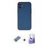 MARSİLYAN™- iPhone 12 Kılıf Yadigar Klasik - Siyah Bilvis 5in1 5D Magic Hayalet Cam Ekran Koruyucu + Metal Kamera Lens Koruma Cam - AKYL