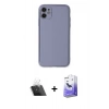 MARSİLYAN™- iPhone 12 Kılıf Yadigar Klasik - Siyah Bilvis 5in1 5D Magic Hayalet Cam Ekran Koruyucu + Kamera Lens Koruma Cam - SF
