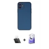 MARSİLYAN™- iPhone 12 Kılıf Yadigar Klasik - Siyah Bilvis 5in1 5D Magic Hayalet Cam Ekran Koruyucu + Kamera Lens Koruma Cam - SF