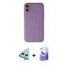 MARSİLYAN™- iPhone 12 Kılıf Yadigar Klasik - Siyah Bilvis 5in1 5D Magic Hayalet Cam Ekran Koruyucu + Raze Metal Kamera Lens - MI