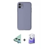 MARSİLYAN™- iPhone 12 Kılıf Yadigar Klasik - Siyah Bilvis 5in1 5D Magic Hayalet Cam Ekran Koruyucu + Raze Metal Kamera Lens - MI