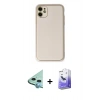 MARSİLYAN™- iPhone 12 Kılıf Yadigar Klasik - Siyah Bilvis 5in1 5D Magic Hayalet Cam Ekran Koruyucu + Raze Metal Kamera Lens - MI
