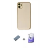 MARSİLYAN™- iPhone 12 Kılıf Yadigar Klasik - Siyah Bilvis 5in1 5D Magic Hayalet Cam Ekran Koruyucu + Pembe Shine Kamera Lens Koruma Cam