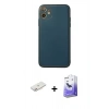 MARSİLYAN™- iPhone 12 Kılıf Yadigar Klasik - Siyah Bilvis 5in1 5D Magic Hayalet Cam Ekran Koruyucu + Renkli Kamera Lens Koruma Cam - PE
