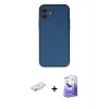 MARSİLYAN™- iPhone 12 Kılıf Yadigar Klasik - Siyah Bilvis 5in1 5D Magic Hayalet Cam Ekran Koruyucu + Renkli Kamera Lens Koruma Cam - PE