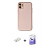 MARSİLYAN™- iPhone 12 Kılıf Yadigar Klasik - Siyah Bilvis 5in1 5D Magic Hayalet Cam Ekran Koruyucu + Renkli Kamera Lens Koruma Cam - PE