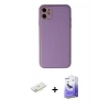 MARSİLYAN™- iPhone 12 Kılıf Yadigar Klasik - Siyah Bilvis 5in1 5D Magic Hayalet Cam Ekran Koruyucu + Renkli Kamera Lens Koruma Cam - SI